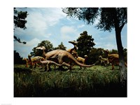 Framed Herd of Anatosaurus