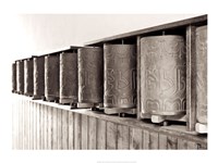 Framed Tibetan Prayer Wheels