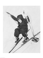 Framed Boy skiing on snow
