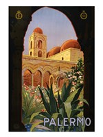 Framed Palermo, travel poster 1920