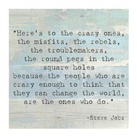 Framed Here's to the Crazy Ones, Steve Jobs Quote