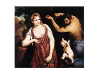 Framed Venus, Mars and Cupid