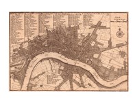 Framed Nicolas de fer 1700 London