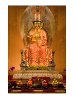 Framed Statue of Buddha in a Temple