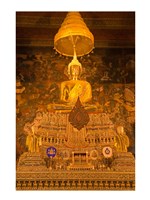 Framed Buddha in a temple, Wat Pho, Rattanakosin District, Bangkok, Thailand