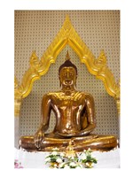 Framed Golden Buddha Statue in a Temple, Wat Traimit, Bangkok, Thailand