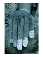 Framed Hands of a giant statue of Buddha, Wat Si Chum, Sukhothai, Thailand