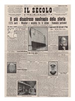 Framed Italian Front Page about the Titanic Disaster