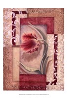 Framed Red Tulip Collage I