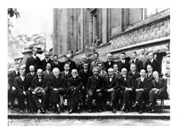 Framed 1927 Solvay Conference on Quantum Mechanics