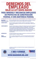 Framed Employee Rights Under the Davis-Bacon Act Spanish Version 2012