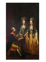 Framed Portrait of Emperor Joseph II at the Piano with His Sisters Maria Anna and Maria Elisabeth