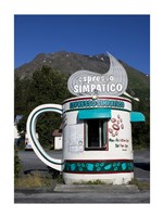 Framed Espresso Simpatico Coffee Shop, Seward, Alaska