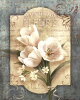Framed Marche Aux Fleurs