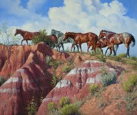 Framed Colored Clay & Quarterhorse