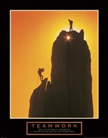 Framed Teamwork-Sunset Climbers