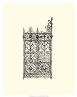 Framed B&W Wrought Iron Gate V