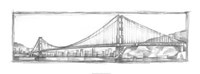 Framed Golden Gate Bridge Sketch