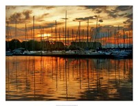 Framed Marina Sunrise III