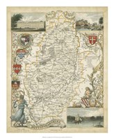 Framed Map of Nottinghamshire