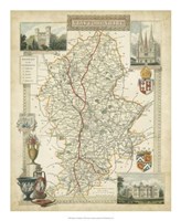 Framed Map of Staffordshire