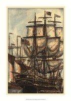 Framed Printed Majestic Ship I