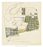 Framed Plan General de la Villa Borghese