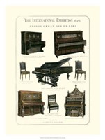 Framed Pianos, Organ & Chairs 1876