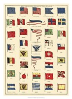 Framed Flags of All Nations I