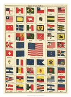 Framed Flags of All Nations III