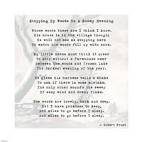 Framed Stopping By Woods On A Snowy Evening - Robert Frost