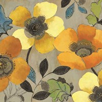 Framed Yellow and Orange Poppies II