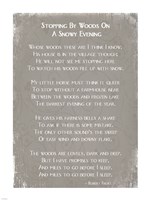 Framed Stopping By Woods On A Snowy Evening Poem by Robert Frost