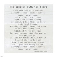 Framed Men Improve With the Years, William Butler Yeats
