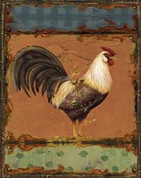 Framed Rooster Portraits III