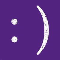 Framed Purple Smiley