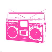 Framed Pink Boom Box