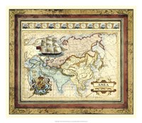 Framed Map of Asia