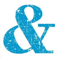 Framed Blue Ampersand