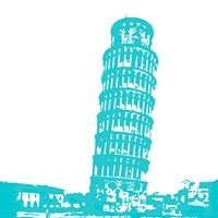 Framed Pisa in Aqua