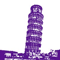 Framed Pisa in Purple