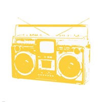 Framed Yellow Boom Box