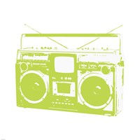 Framed Lime Boom Box