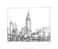 Framed Wire Frame Cityscape II