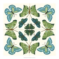 Framed Butterfly Tile I