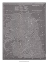Framed City Map of San Francisco