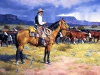 Framed Great American Cowboy