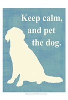 Framed Keep calm and pet the dog