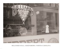 Framed Billiards Hall, Greensboro, North Carolina