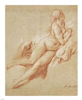 Framed Study of a Reclining Nude